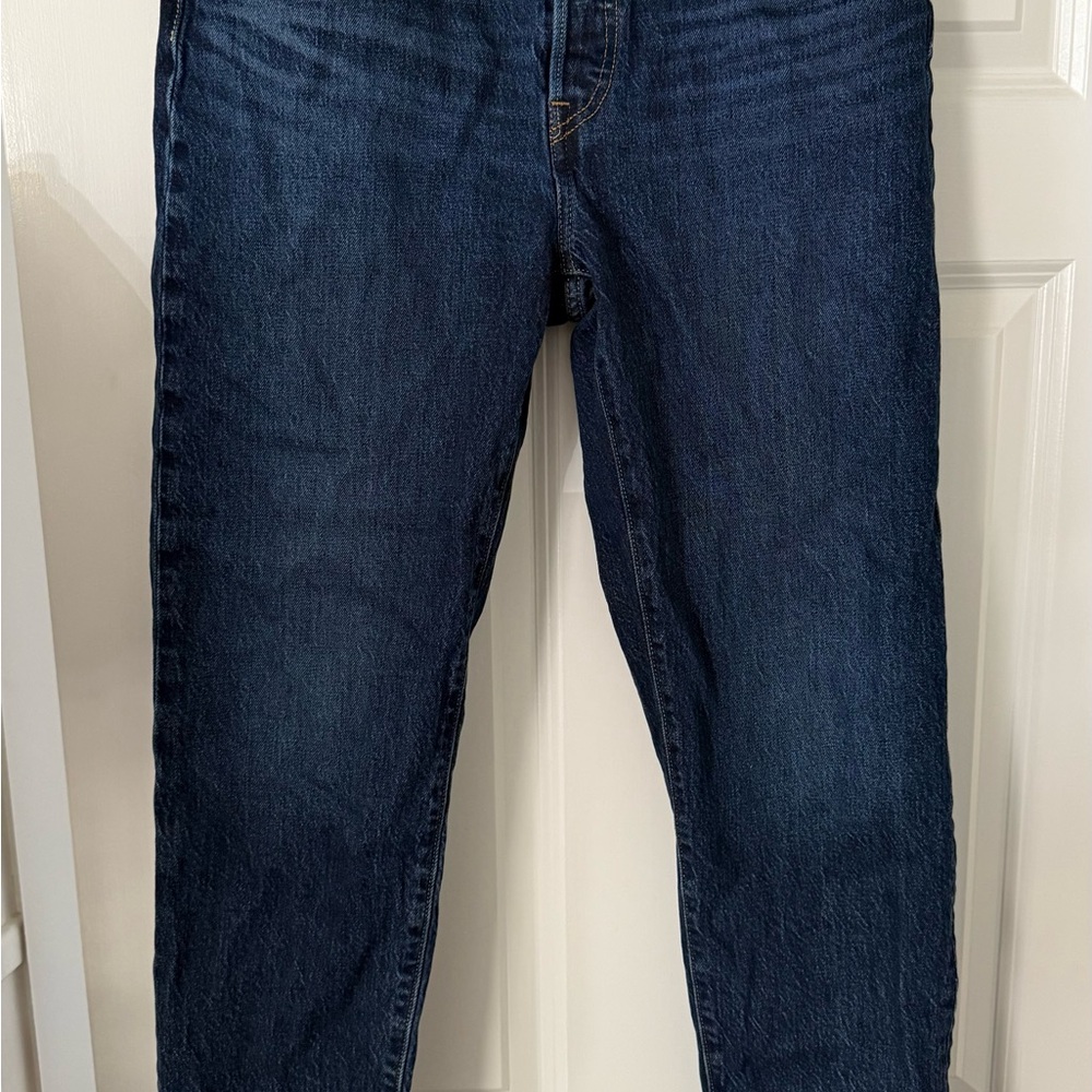 Levi's Dark Blue 501 Ankle Jeans
